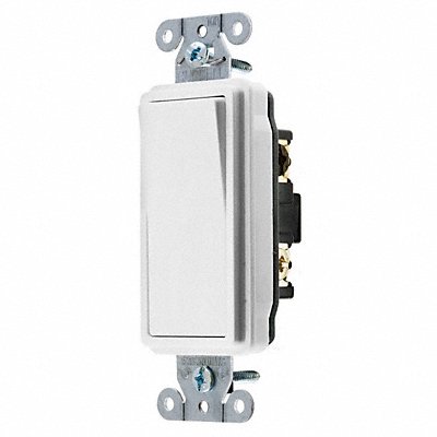 HUBBELL DS315W Wall Switch White 15 A Back Side 3-Way