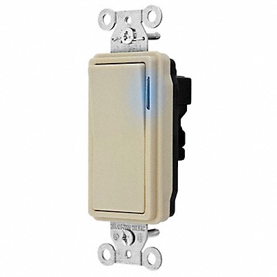 HUBBELL SNAP2123ILINA Illuminated Wall Switch 3-Way 20A Ivory