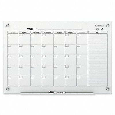 QUARTET GC3624F Magnetic Glass Calendar Board 36 x24