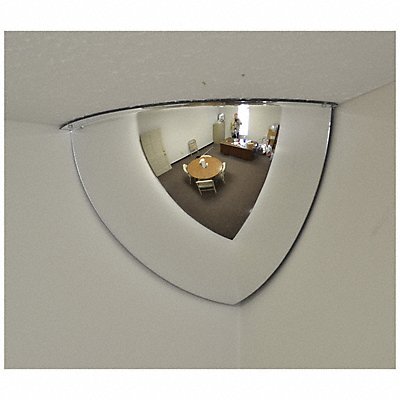 FRED SILVER PCQD18 Quarter Dome Safety Mirror