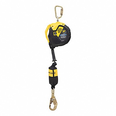 WERNER R410030LE Self RetractingLifeline w/Snp Hook 30 Blk