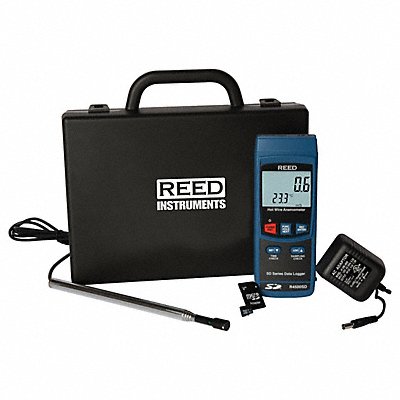 REED INSTRUMENTS R4500SDKIT Thermo-Anemometer 20to0.3km/h 32to122F