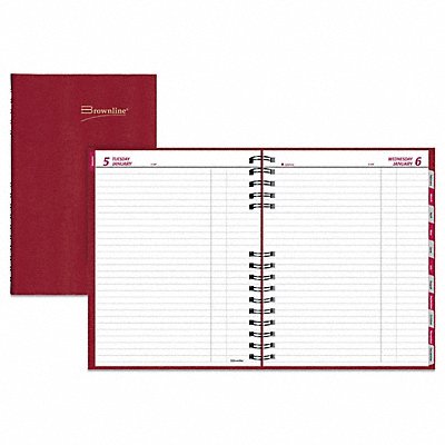 BROWNLINE C550CRED Daily Planner 8 x 10 Red