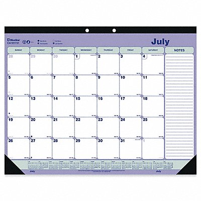 BLUELINE CA181731 Desk Pad Monthly Academic