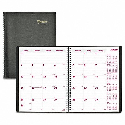 BROWNLINE CB1262BLK Monthly Planner 11 x8-1/2 Black