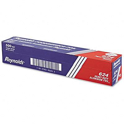 REYNOLDS 624 Aluminum Foil Roll 500 ft L 18in W Heavy