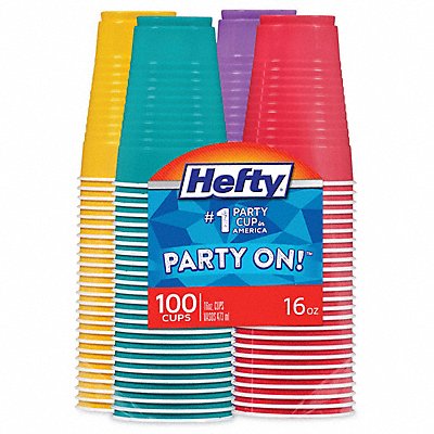 HEFTY C21637 Hefty Plastic Cups 16 oz Assorted PK400