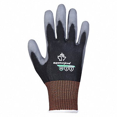 SUPERIOR GLOVE S13KBPU10 Blk Nyln/Stl Glv Pu Ctd 10 PR