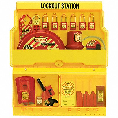 MASTER LOCK S1900VE410 Lockout Station Elctrcl/Valve Keyed Diff