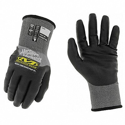 MECHANIX WEAR S45EE58008 Knit Gloves Acrylic/HPPE 8/M Black/Grey