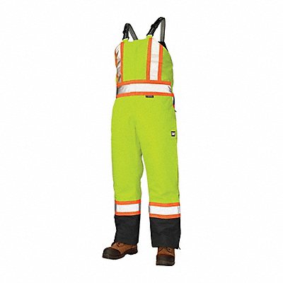 TOUGH DUCK S79821 Hi-Vis Insulated Bibs Flo Green 2XL