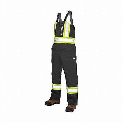 54GY02 TOUGH DUCK S87611 Bib Overalls Black 30 Inseam