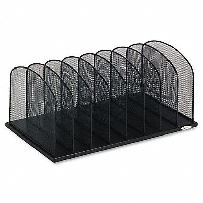 SAFCO 3253BL Organizer Vertical 8 Sections Black