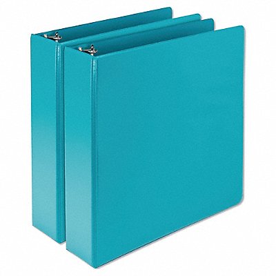GRAINGER SAMU86677 3-Ring Binder 2 Turquoise PK2