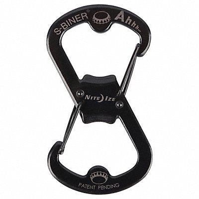 NITE IZE SBO0301 S-Biner Key Clip Matte 1-11/16 in Black