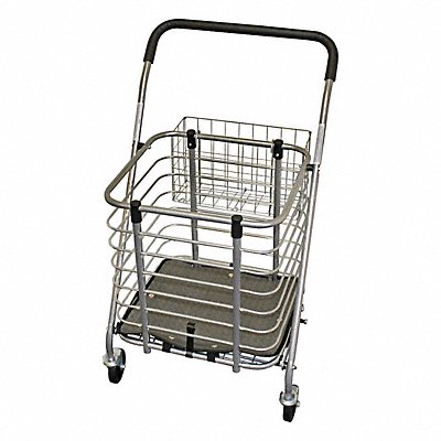 MILWAUKEE HAND TRUCKS SC36 Shopping Cart Steel 75 lb Cap. Silver