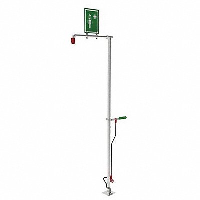 HUGHES SAFETY SD18GS Drench Shower Self-Drain Floor Mount