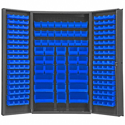 DURHAM MFG SJCBDLP1925295 K4896 Bin Cabinet 84 x48 x24 Grey 192BlueBns