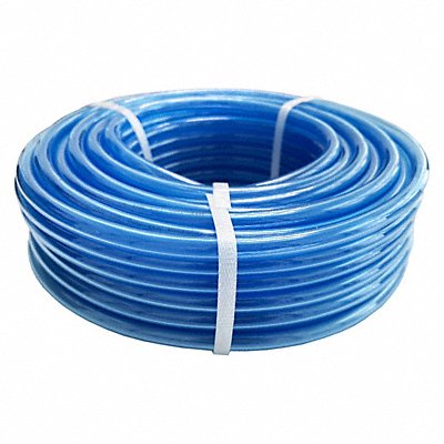 GRAINGER 806FJ7 Tubing 8 IDx12mm OD 100 Ft Clear Blue