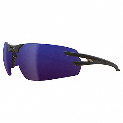 EDGE EYEWEAR SL118 Safety Glasses Blue Lens Black Frame M