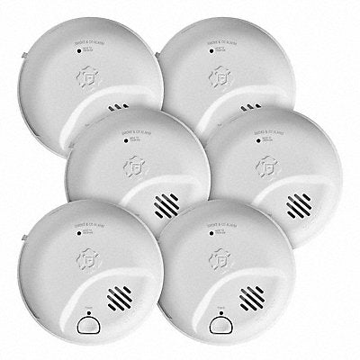BRK SMICO100AC Smoke/CO Alarm 1.9 in H 5.6 in W PK6
