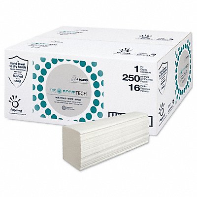 PAPERNET 410338 Dissovletech Paper Towel 250 Twl PK16