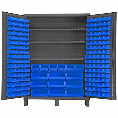 DURHAM MFG SSC1853S5295 K4916 Bin Cabinet 84 x60 x24 Grey 185BlueBns