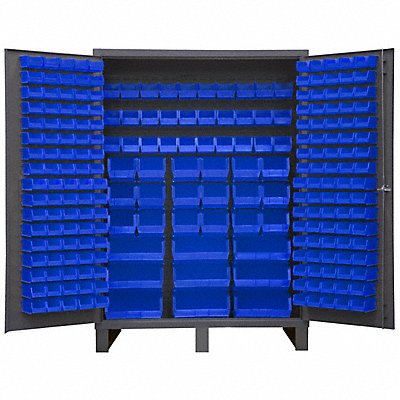 DURHAM MFG SSC2275295 K4897 Bin Cabinet 84 x60 x24 Grey 227BlueBns
