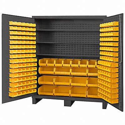DURHAM MFG SSC722484BDLP2123S95 Bin Cabinet 84 x72 x24 Grey 212YellowBns
