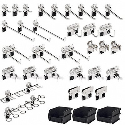 TRITON PRODUCTS SSLH1Kit Pegboard Hooks Bins and Tool