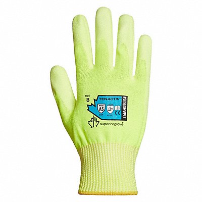 SUPERIOR GLOVE STAGHVPU12 Polyurethane Knit Glove Hi Viz 12 PR