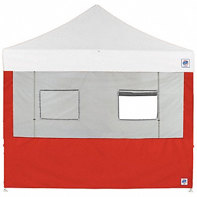 E-Z UP SW3FB10FXTRD Food Booth Sidewall Red 10 ft W 10 ft H