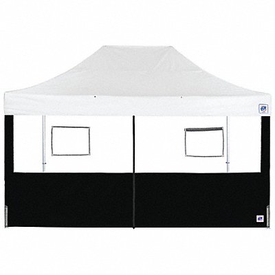 E-Z UP SW3FBFXTM15BK Food Booth Middle Zipper Sidewall Black