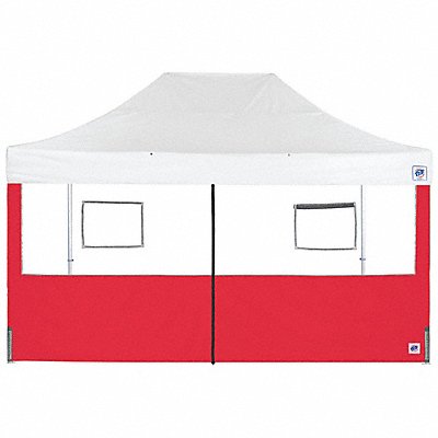 E-Z UP SW3FBFXTM15RD Food Booth Middle Zipper Sidewall Red