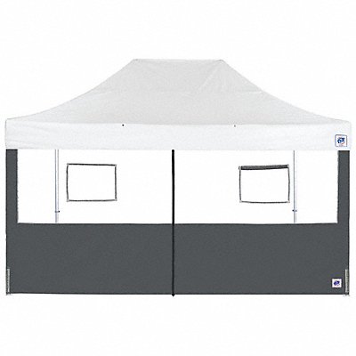 E-Z UP SW3FBFXTM15SG Food Booth Middle Zipper Sidewall Grey