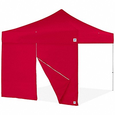 E-Z UP SW3PRFBMTC13RD Food Booth Middle Zipper Sidewall Red