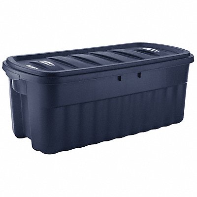 RUBBERMAID RMRT500000 StorageTote DkIndigoMetallic Solid Lin LDPE