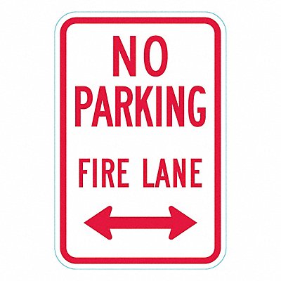 LYLE T12846EG12x18 No Parking Fire Lane Sign 18 x 12