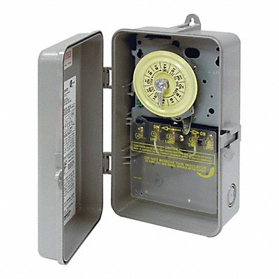 INTERMATIC T104P ElectromechanicalTimer 24hr Grey Plastic