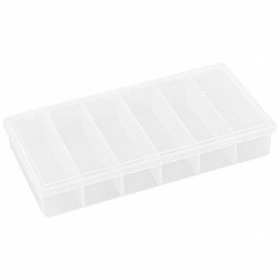 FLAMBEAU T203 K4964 Compartment Box Snap Clear 1 3/8 in