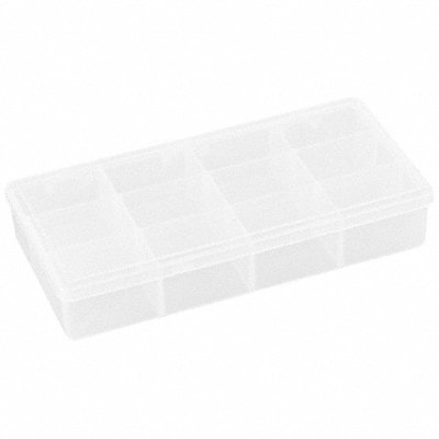 FLAMBEAU T219 K4962 Compartment Box Snap Clear 1 3/8 in