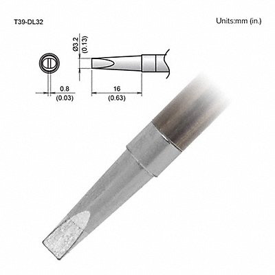 HAKKO T39DL32 Soldering Tip T.W. 3.2 mm T.L. 16 mm