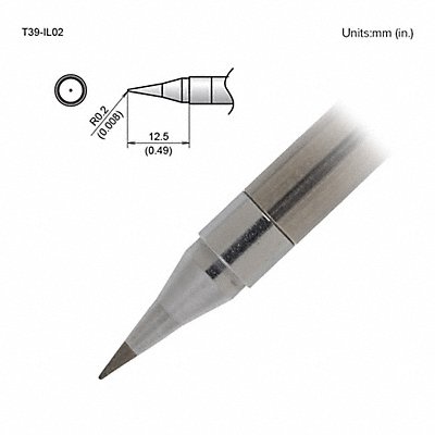 HAKKO T39IL02 Soldering Tip T.W. 0.2 mm T.L. 12.5 mm