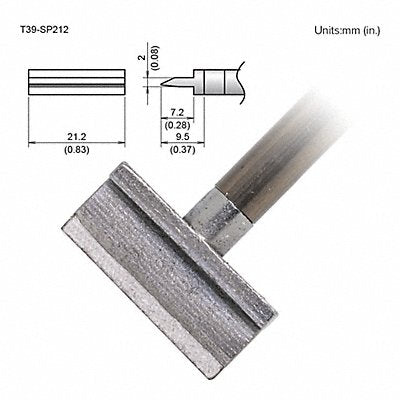 HAKKO T39SP212 Soldering Tip T.W. 21.2 mm T.L. 9.5 mm