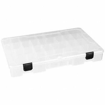 FLAMBEAU T5008 K4974 Adjustable Compartment Box Dbl Translucent 1 15/16 in