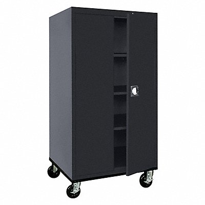 SANDUSKY TA3R36246609 Mobile Shelving Cabinet Black Cap. 200lb