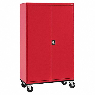 SANDUSKY TA4R46247201 Mobile Storage Cabinet Red 230 lb