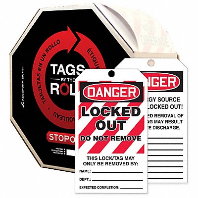 ACCUFORM TAR418 Danger Tag By The Roll 6-1/4X3 PK100