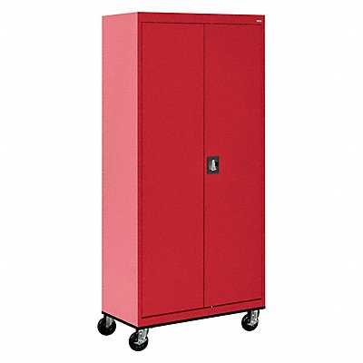 SANDUSKY TAWR36247201 Mobile Wardrobe Cabinet Red 200 lb