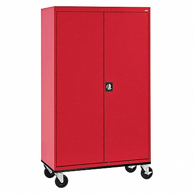 SANDUSKY TAWR46247201 Mobile Wardrobe Cabinet Red 230 lb